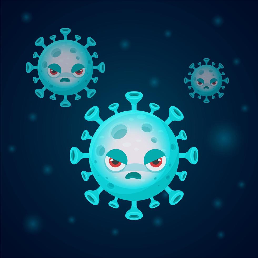 cartoon coronavirus in 2019 vector