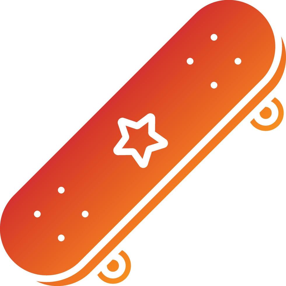 skateboard pictogramstijl vector