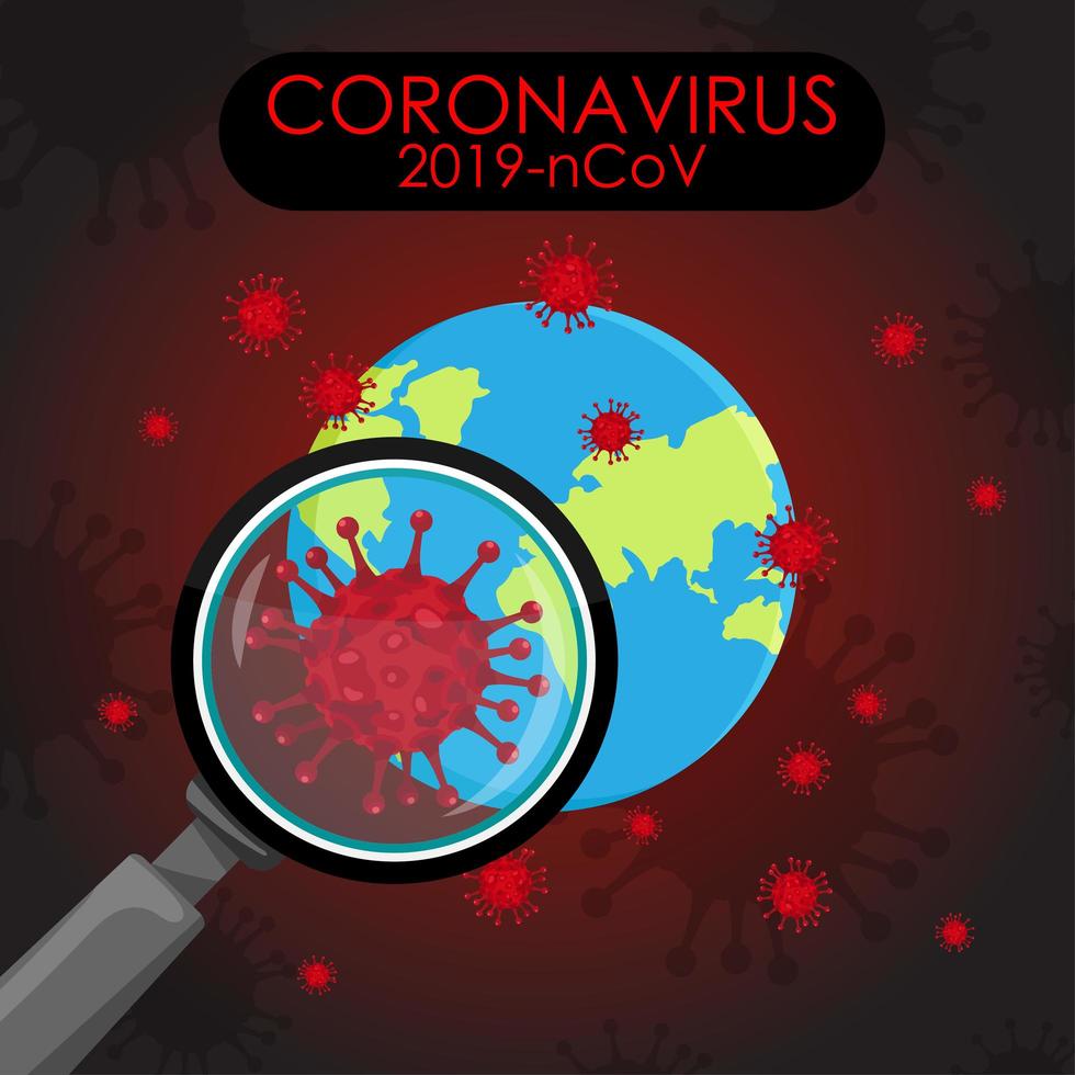 wereldwijde coronavirus pandemische poster vector