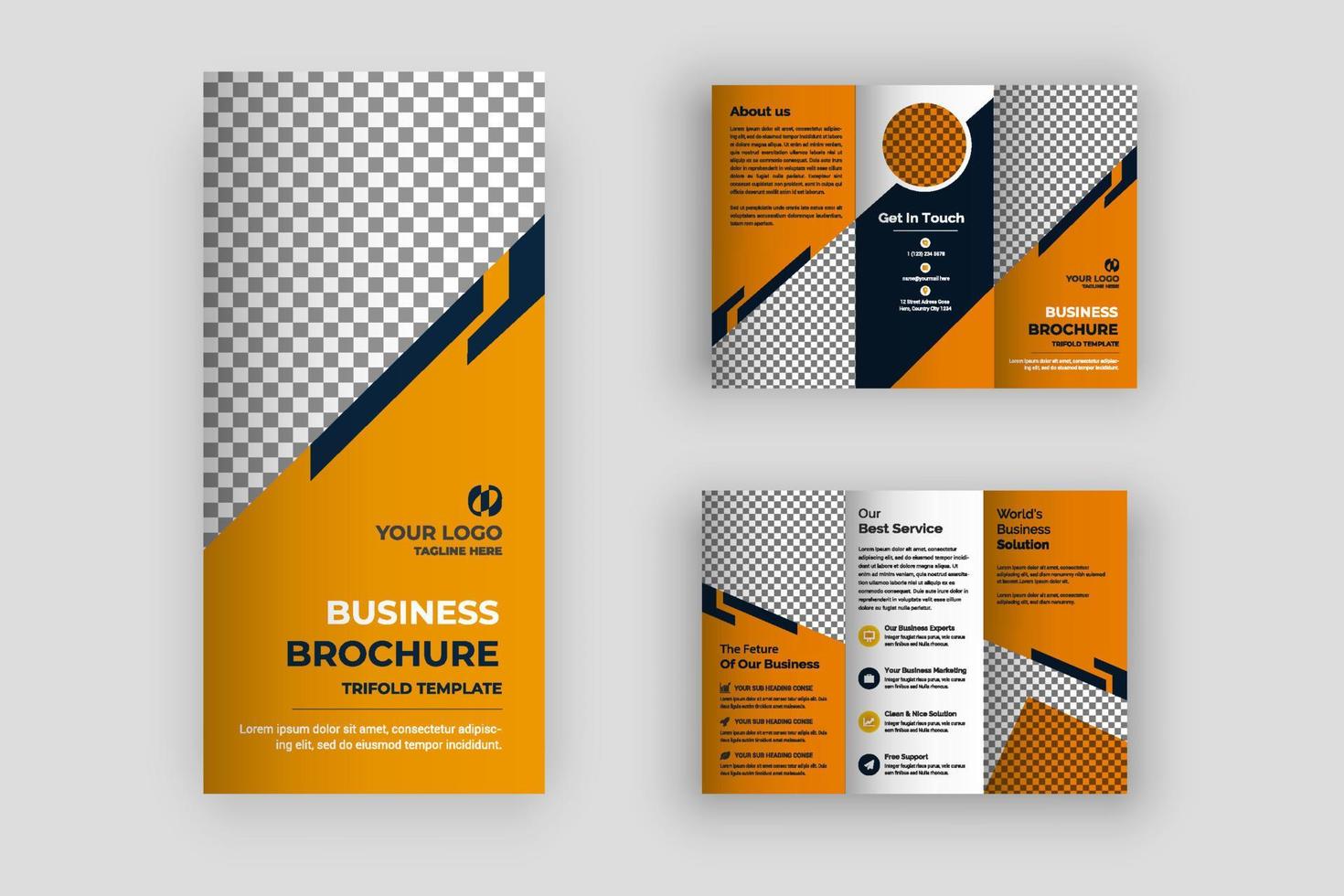 sjabloon voor creatieve driebladige brochure vector