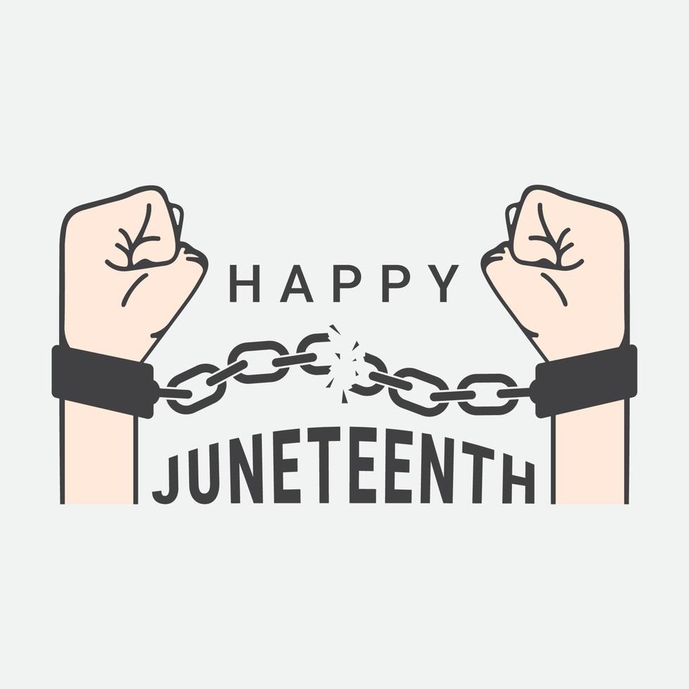 happy junieteenth zwarte vrijheidsdag t-shirt vector