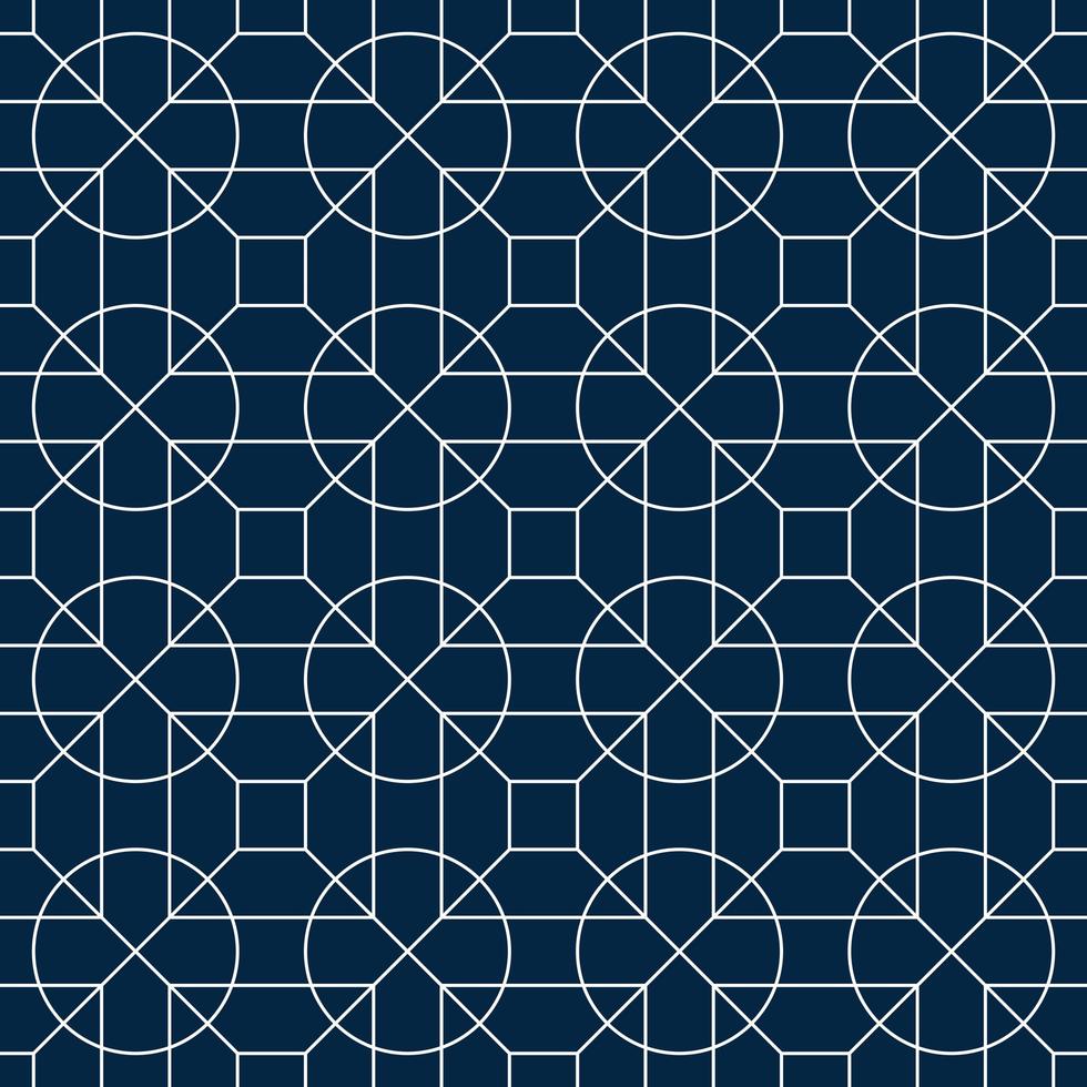 wit en blauw geometrisch cirkelpatroon vector