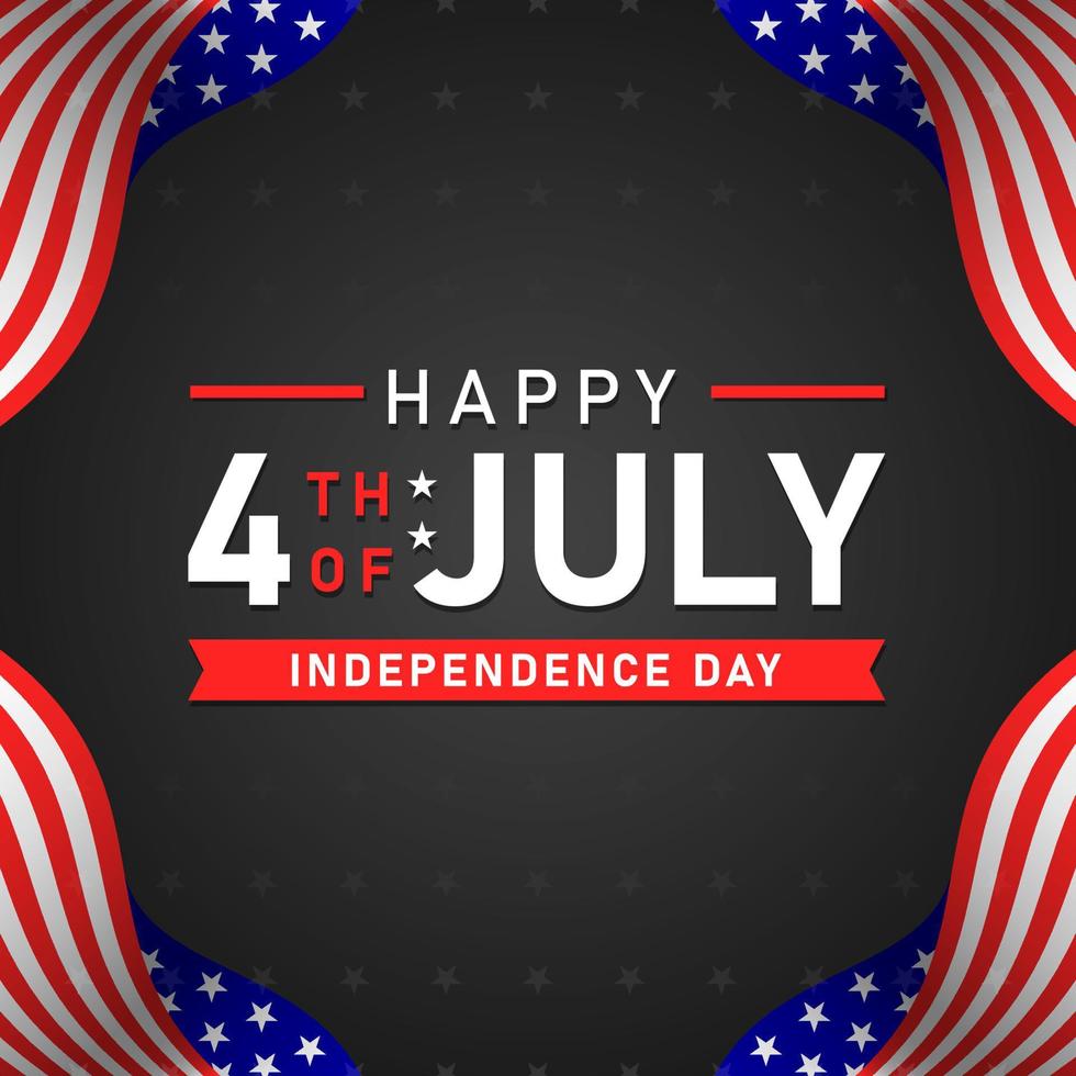 gelukkige 4 juli amerika onafhankelijkheidsdag achtergrond en banner vector