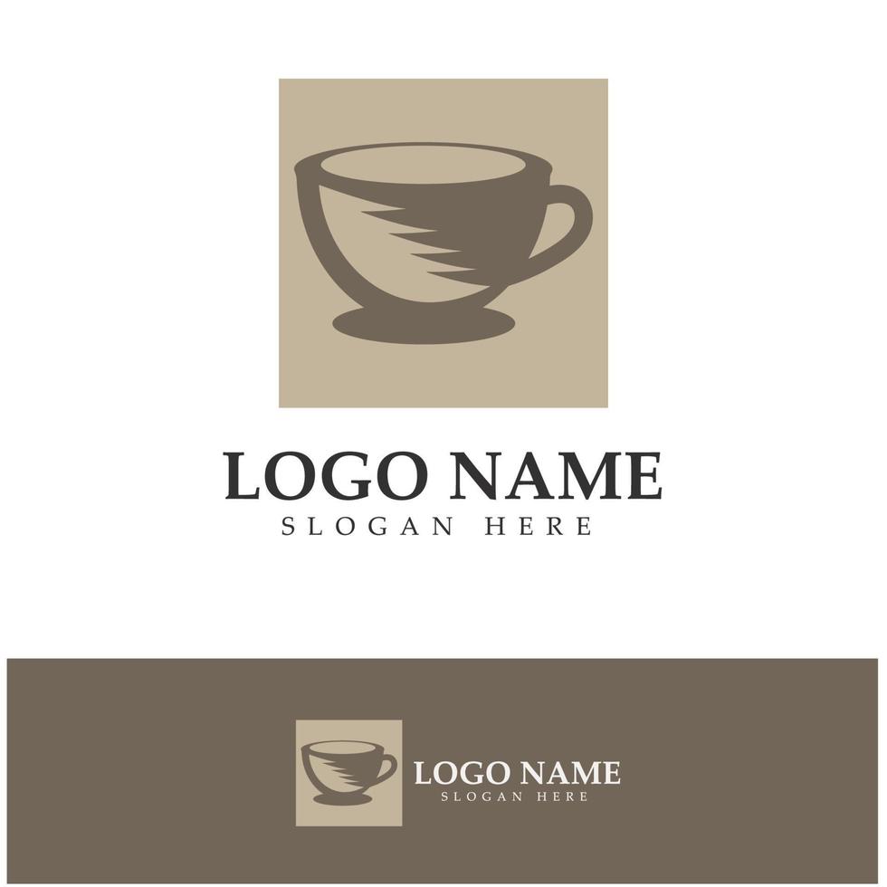 koffiekopje logo sjabloon ontwerp vector