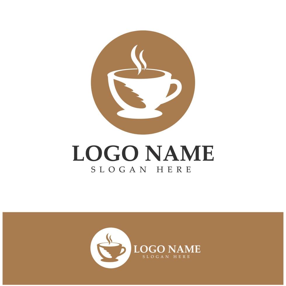 koffiekopje logo sjabloon ontwerp vector