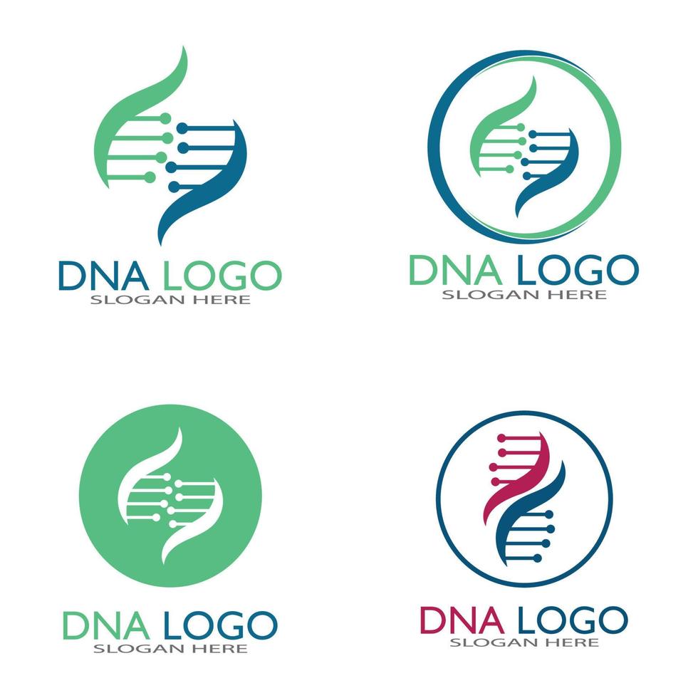 dna vector logo ontwerp template.modern medische logotype.laboratory wetenschap pictogram symbol.colorful farmacologie teken-vector