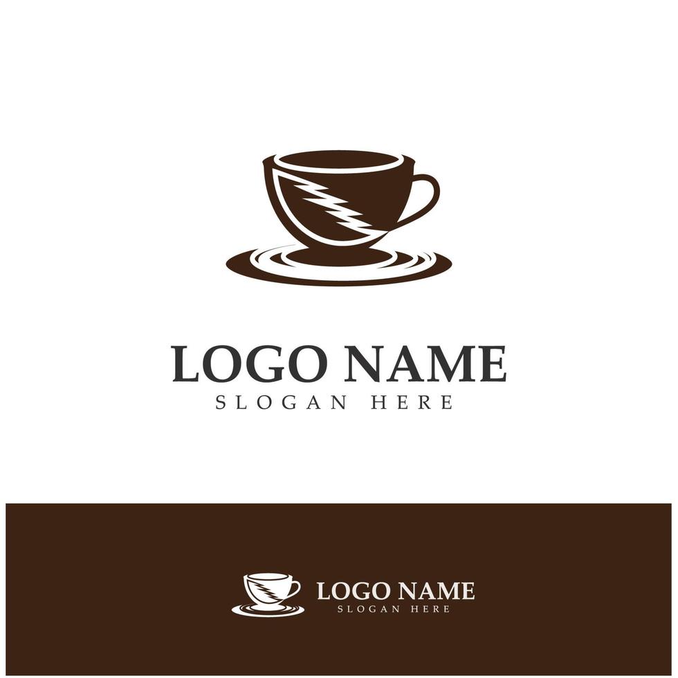 koffiekopje logo sjabloon ontwerp vector