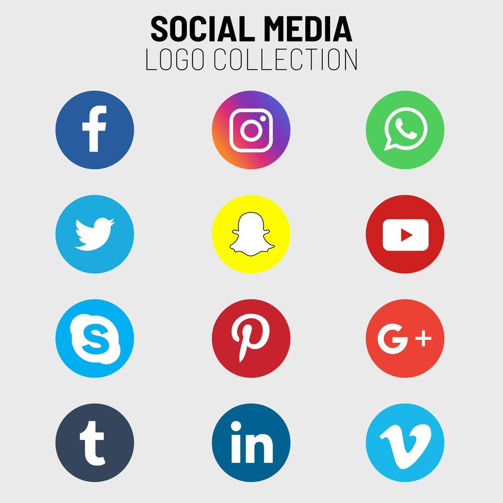 social media iconen collectie vector