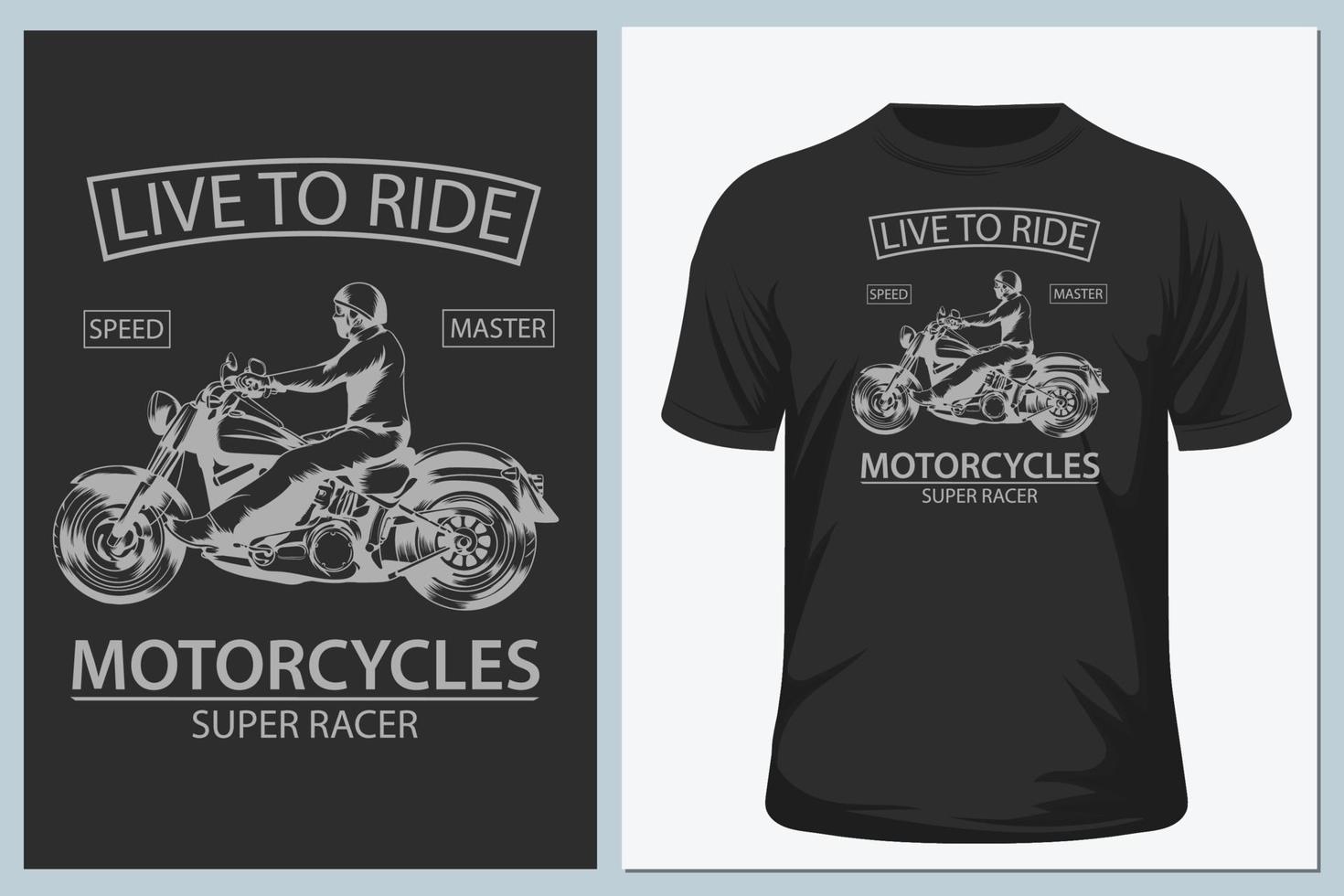 motorfietsen t-shirt vector