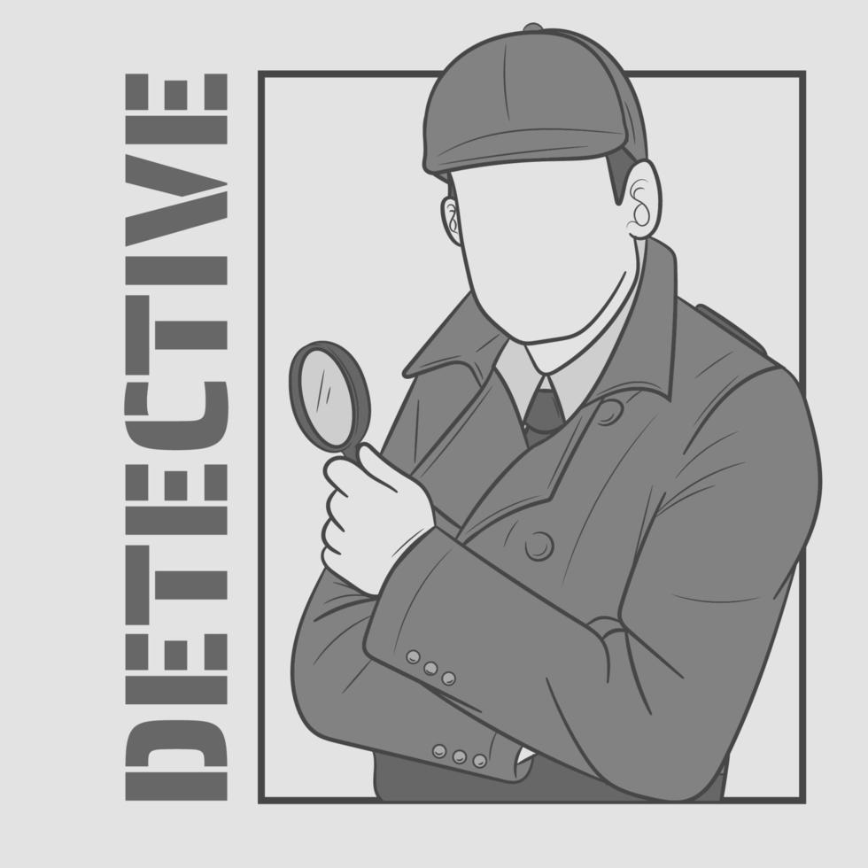 detective vectorillustratie vector
