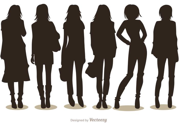 Silhouette Fashion Girl Vectoren Pack 1