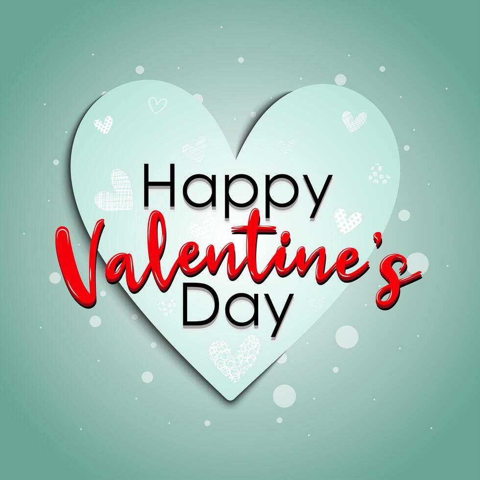 '' happy valentine's day '' met papieren hart vector