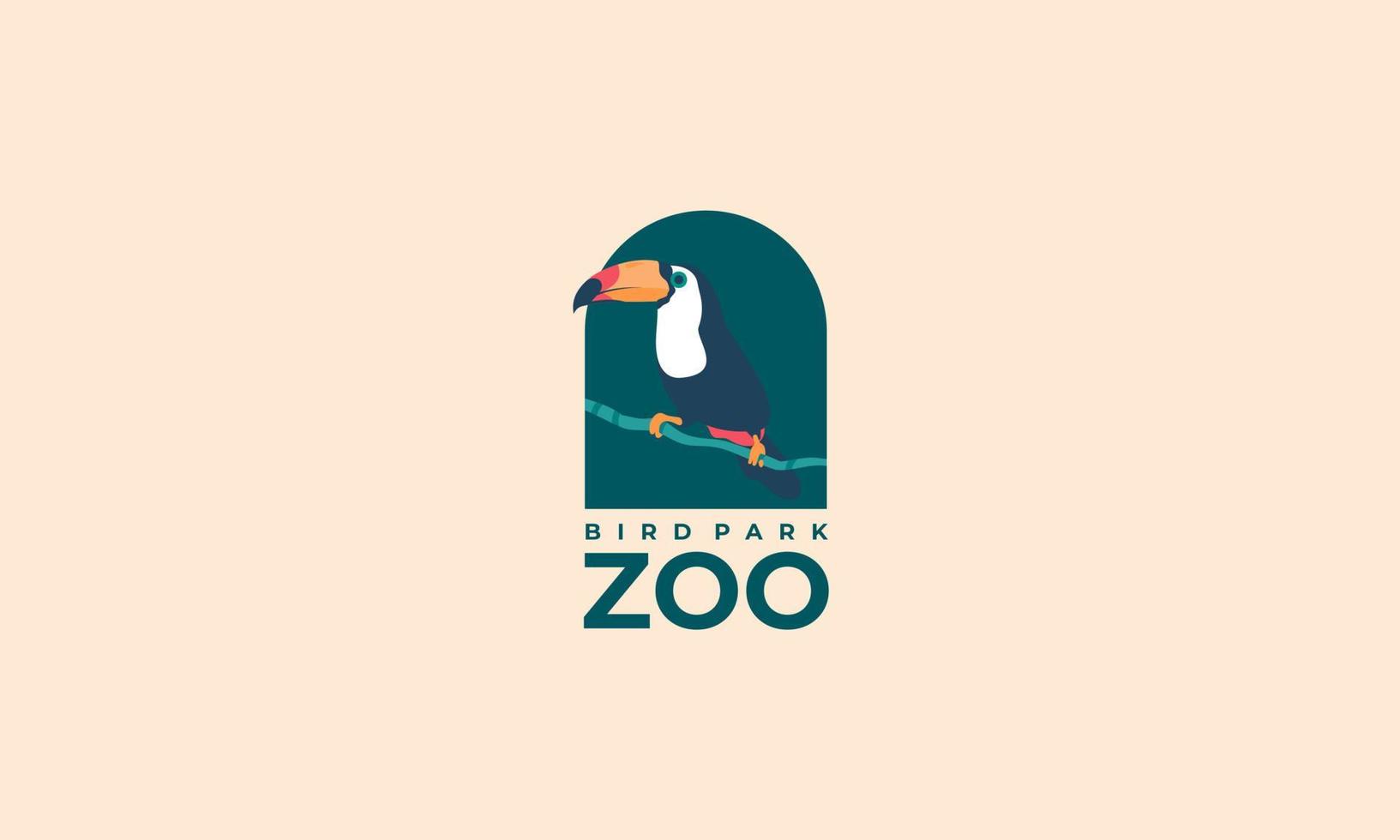 neushoornvogel logo ontwerp vector