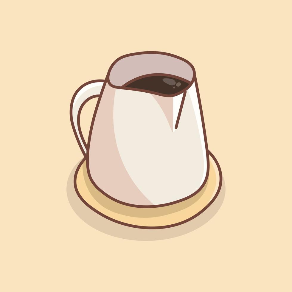 handgetekende koffiemok illustratie vector