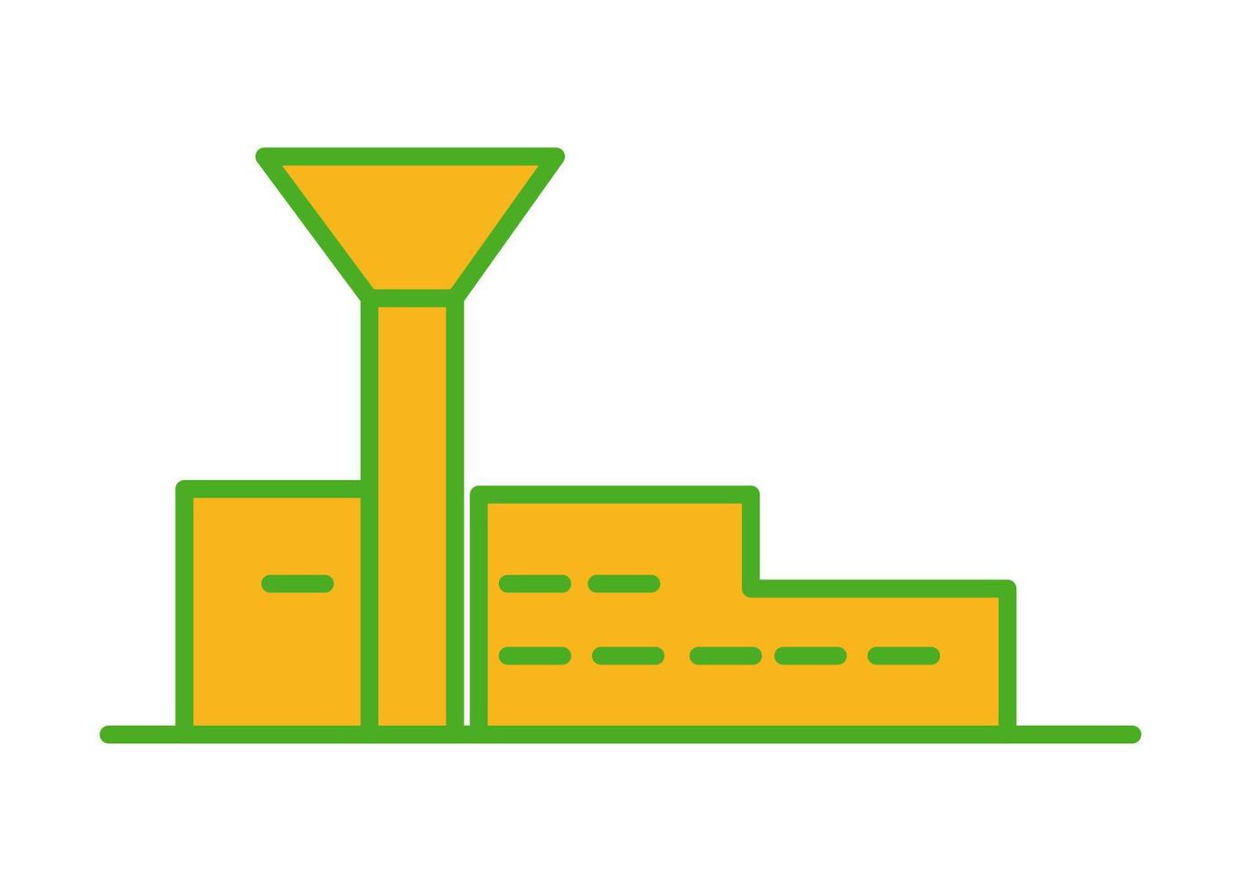 luchthavengebouw pictogram of symbool ontwerp vector
