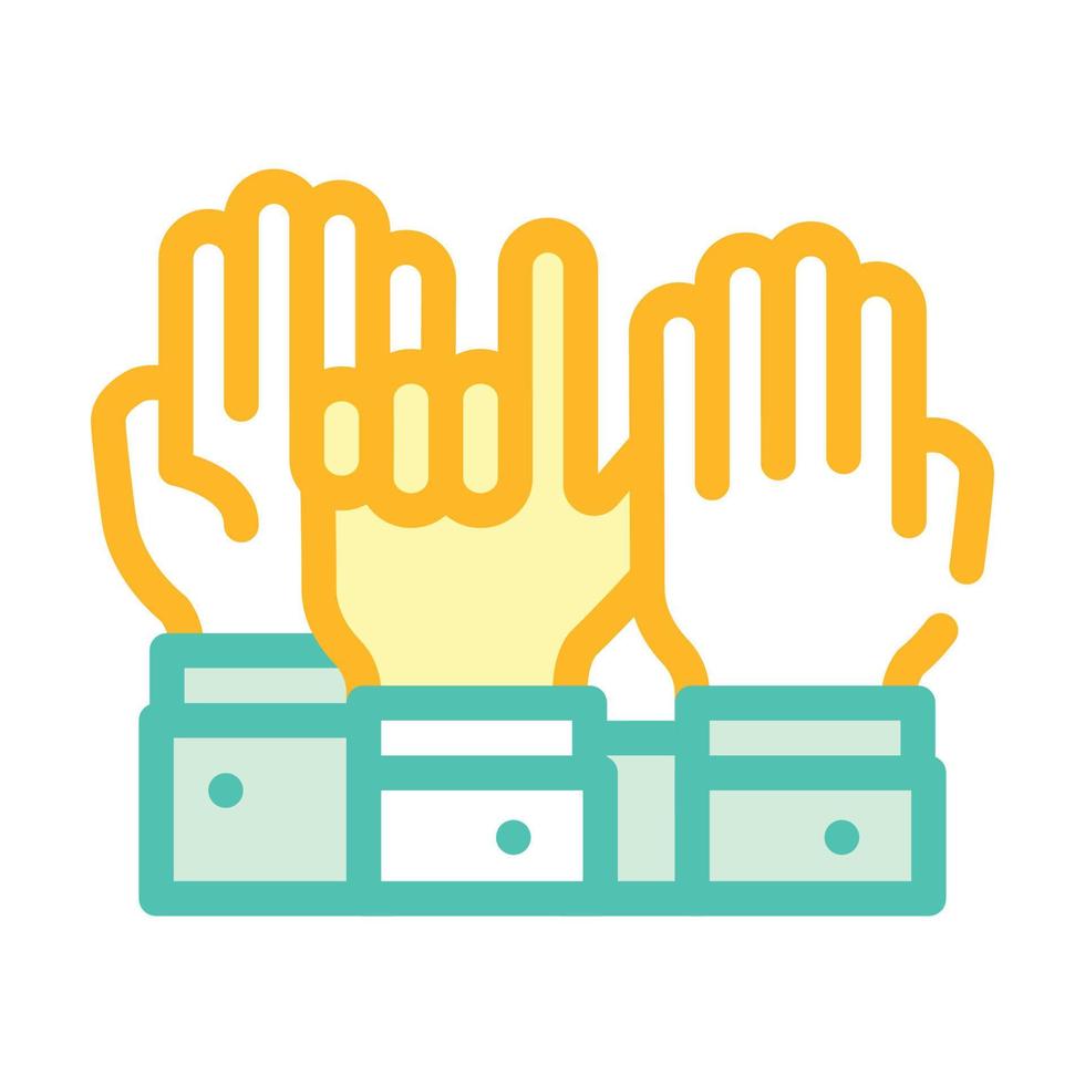 hand stemmen kleur pictogram vector illustratie teken