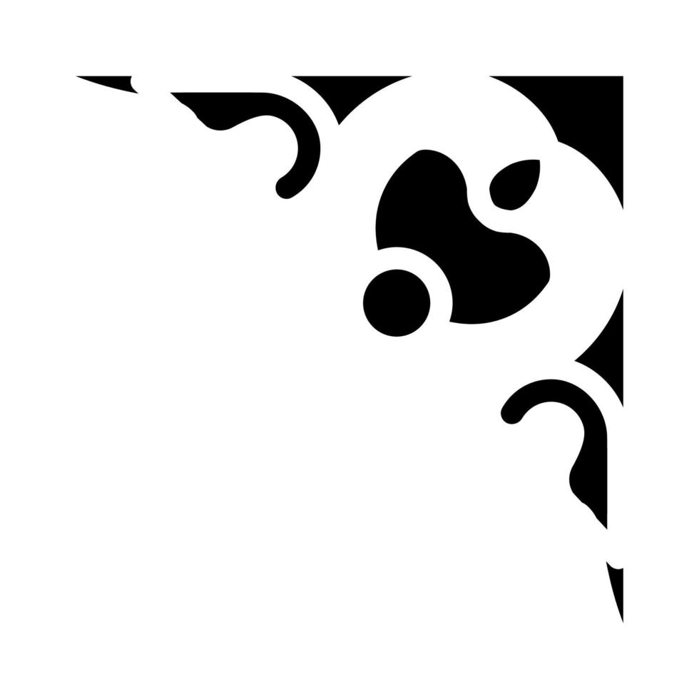 elegantie hoek glyph pictogram vectorillustratie plat vector
