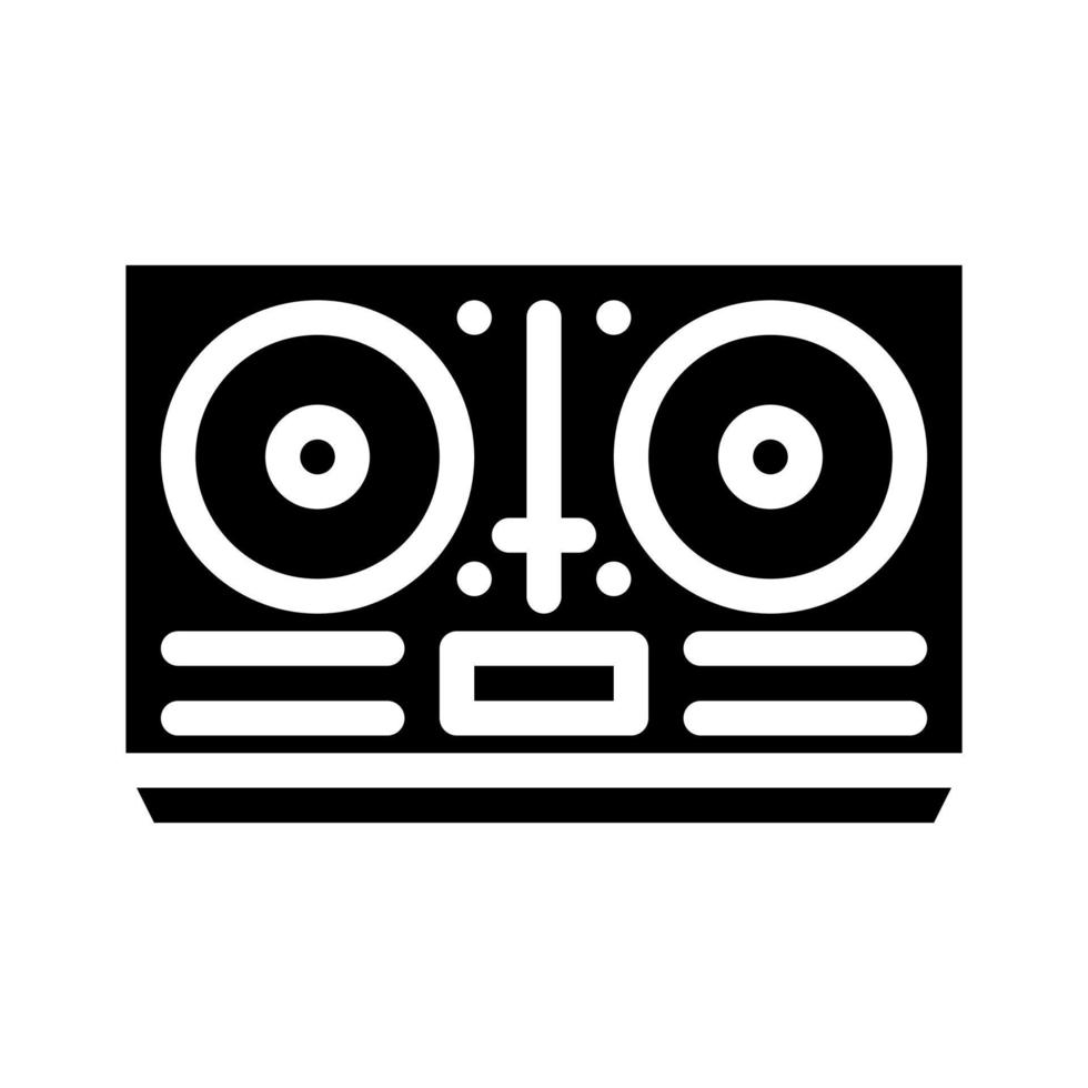 dj apparatuur glyph pictogram vectorillustratie plat vector