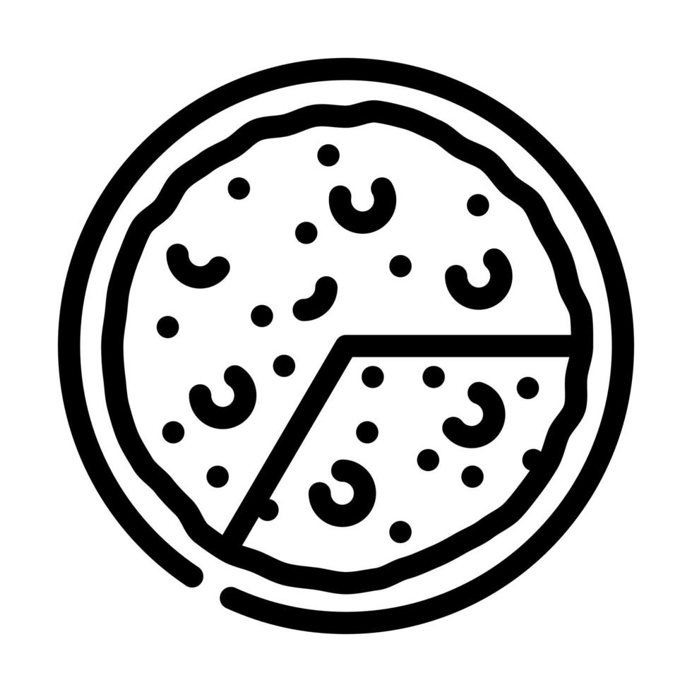 omelet spaanse schotel lijn pictogram vectorillustratie vector