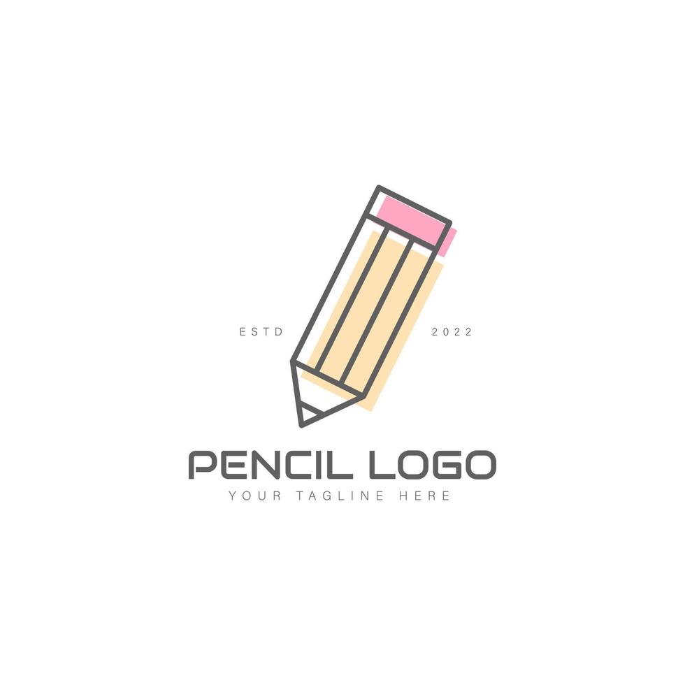 potlood lijn logo ontwerp pictogram illustratie vector