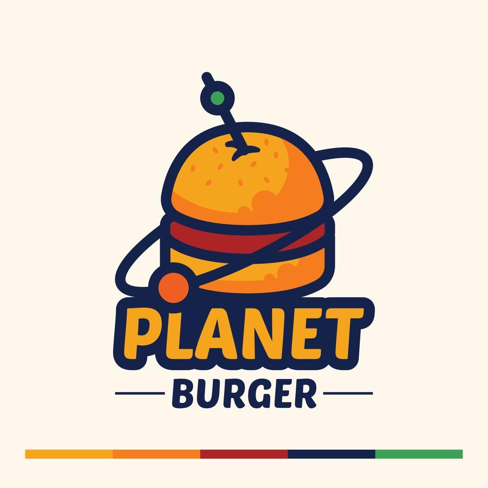 minimalistisch eenvoudig concept van het planeetburgerlogo vector