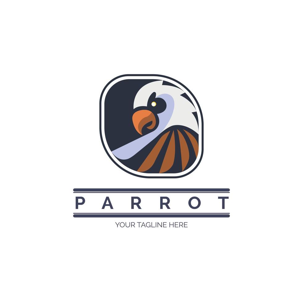 papegaai vogel logo sjabloonontwerp voor merk of bedrijf en andere vector