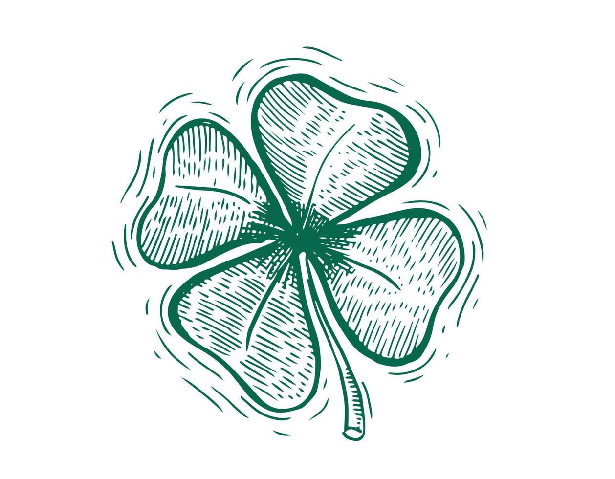 klaver, st. Patrick's dag. handgetekende illustraties. vector. vector