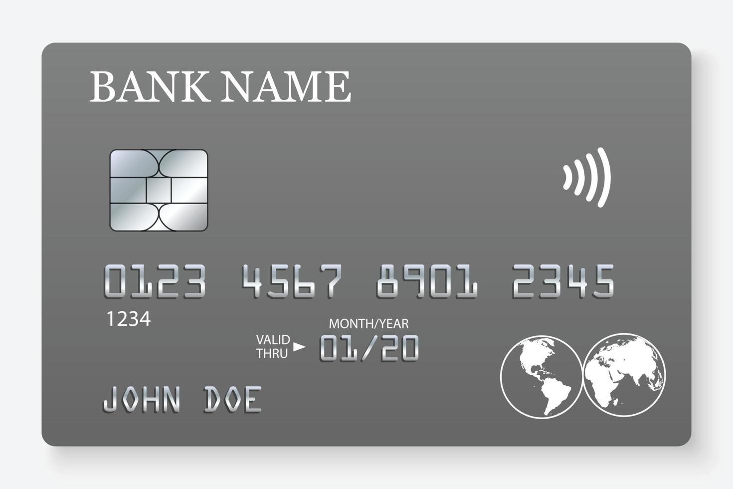creditcard realistische mockup vector