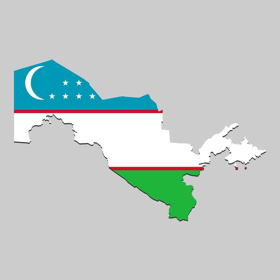 kaart met nationale vlag vector