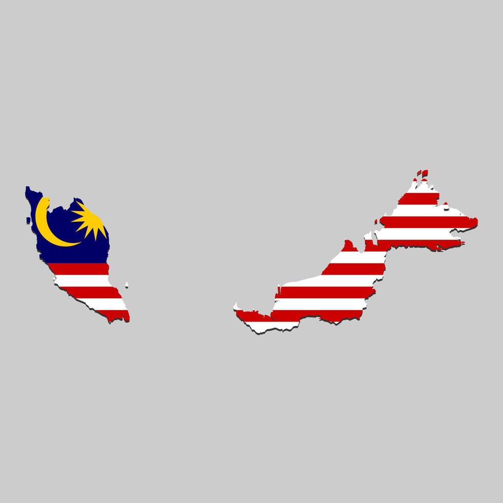 kaart met nationale vlag vector