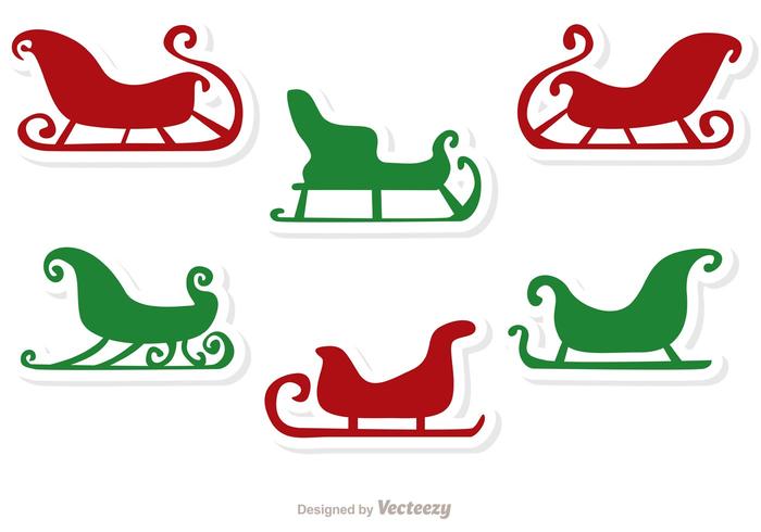 Santa Sleigh Vector Pack 2