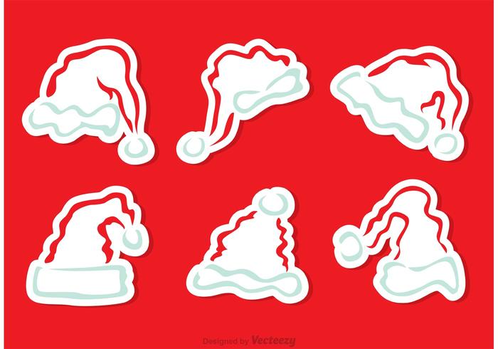 Geschetste Santa Cap Vector Pack