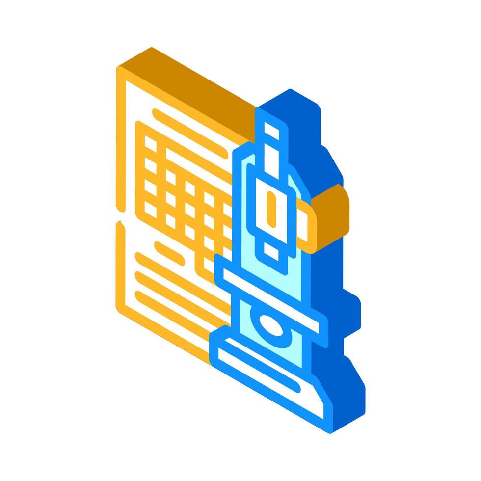 wetenschappelijke benadering isometrische pictogram vectorillustratie vector