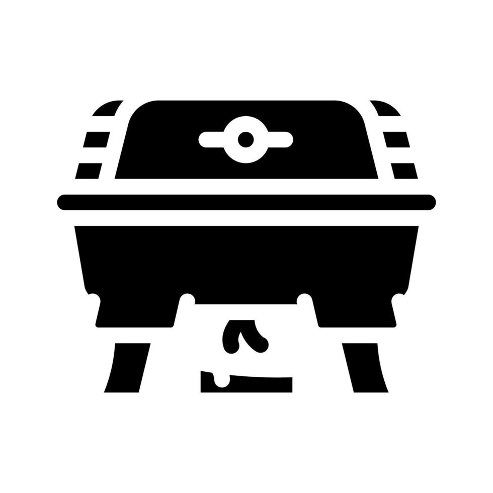 BBQ-apparatuur buffet glyph pictogram vectorillustratie vector