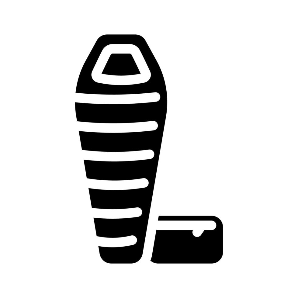 slaapzak glyph pictogram vectorillustratie vector