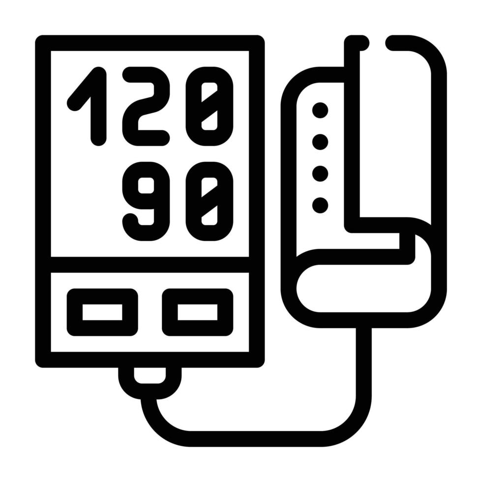 druk meting gereedschap lijn pictogram vectorillustratie vector