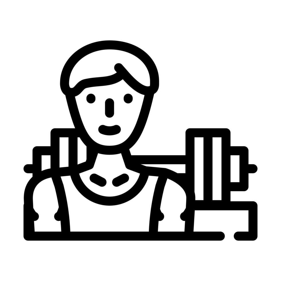 powerlifting sport lijn pictogram vectorillustratie zwart vector