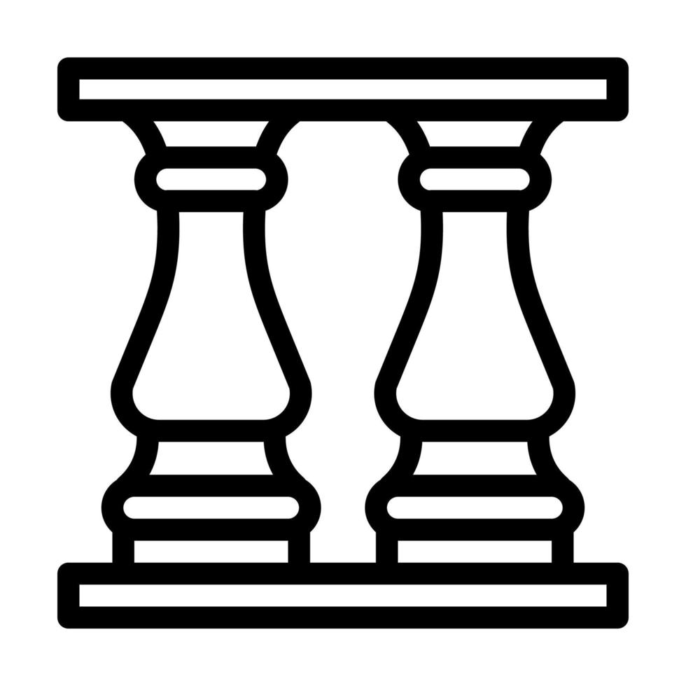 balusters decoratie lijn pictogram vectorillustratie vector