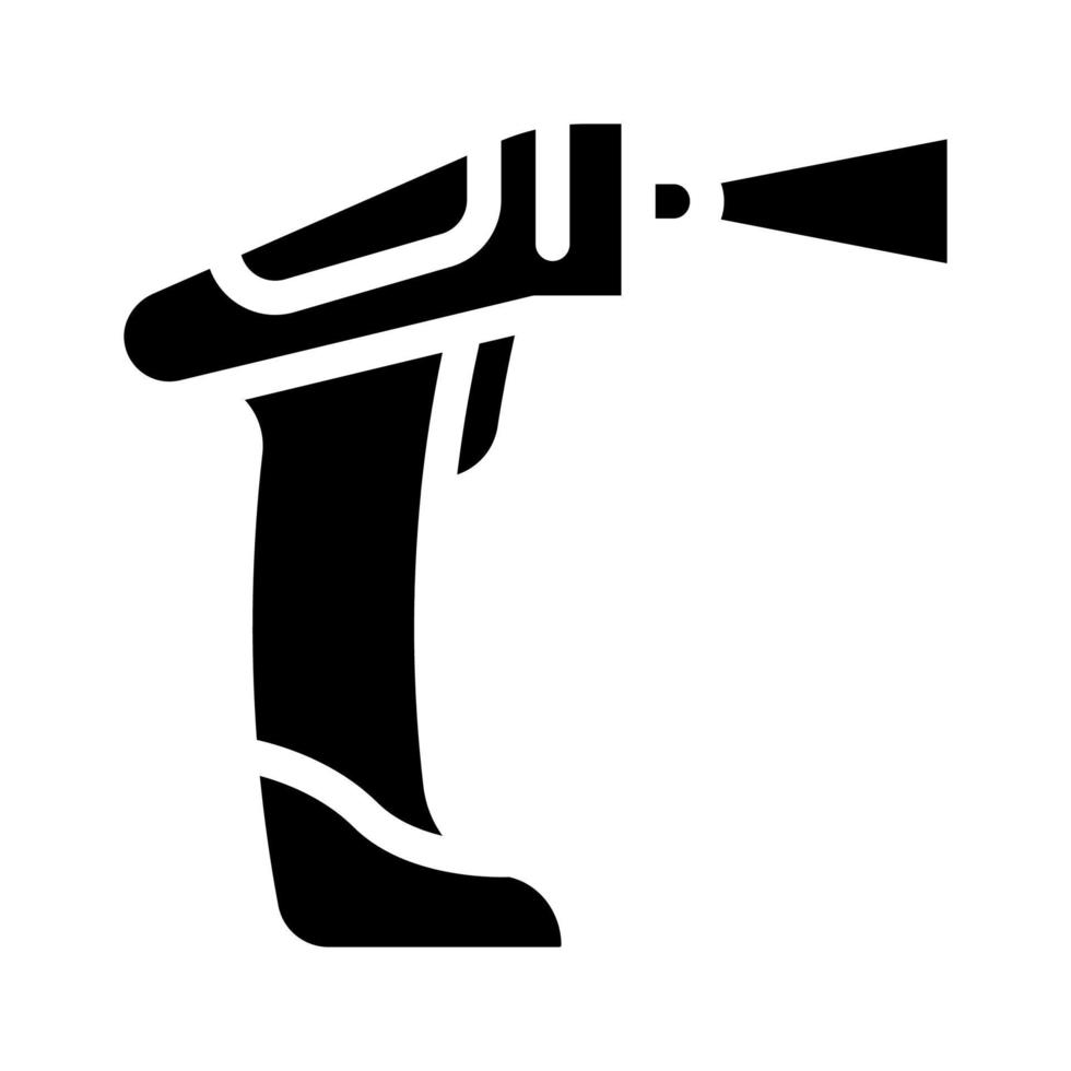 handmatige barcode scanner glyph pictogram vectorillustratie vector