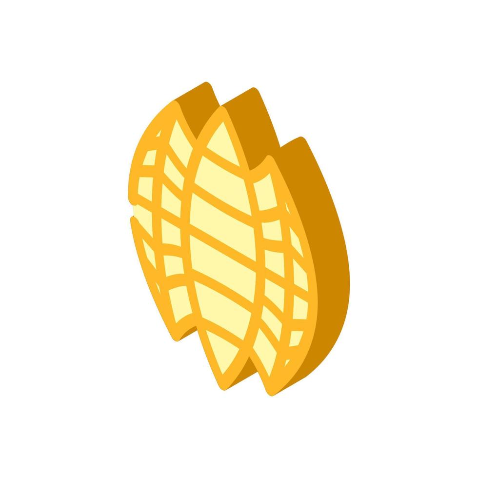 gesneden mango isometrisch pictogram vector illustratie teken