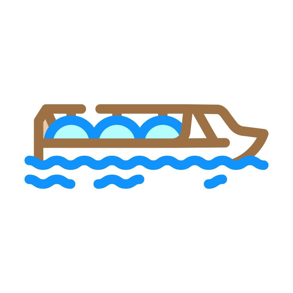 gas waterstof vervoerder schip kleur pictogram vectorillustratie vector