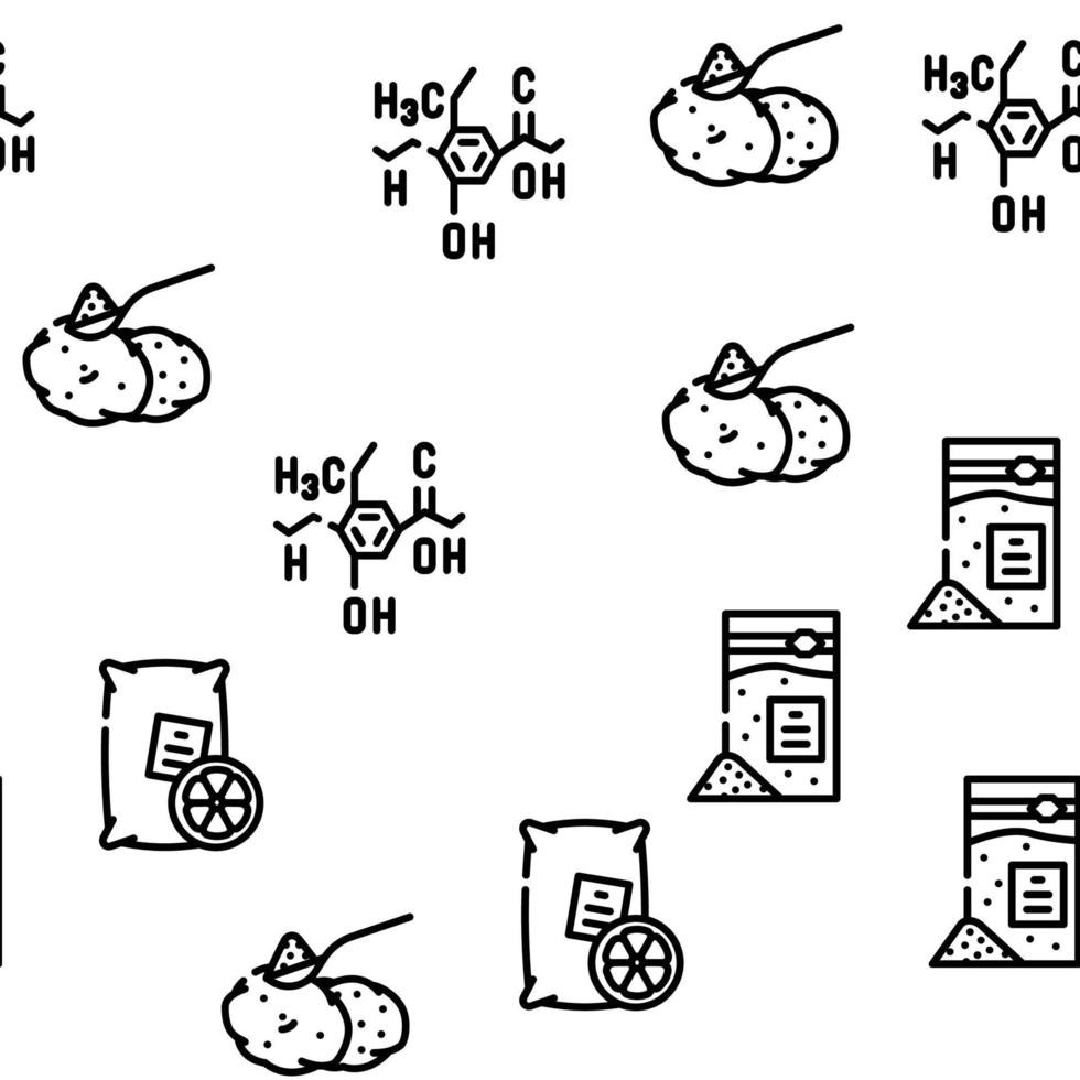 levensmiddelenadditieven formule vector naadloos patroon