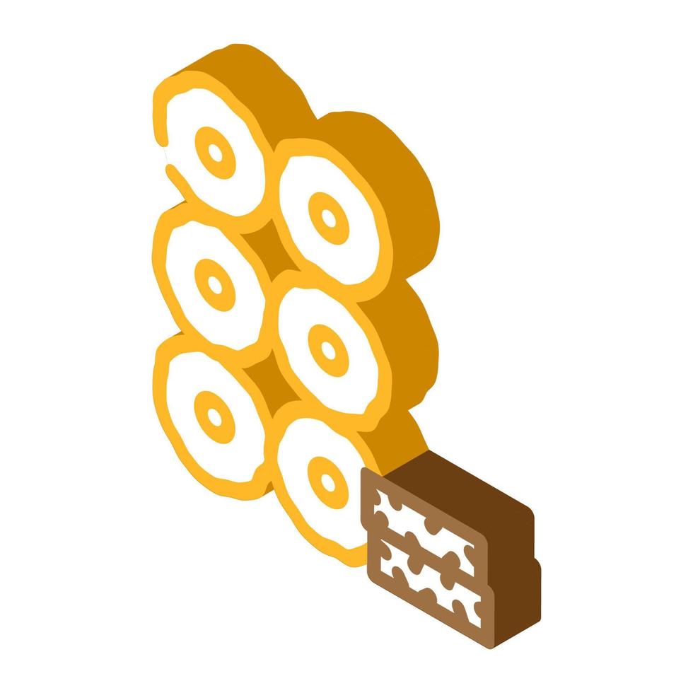 tabletten turf isometrische pictogram vectorillustratie vector