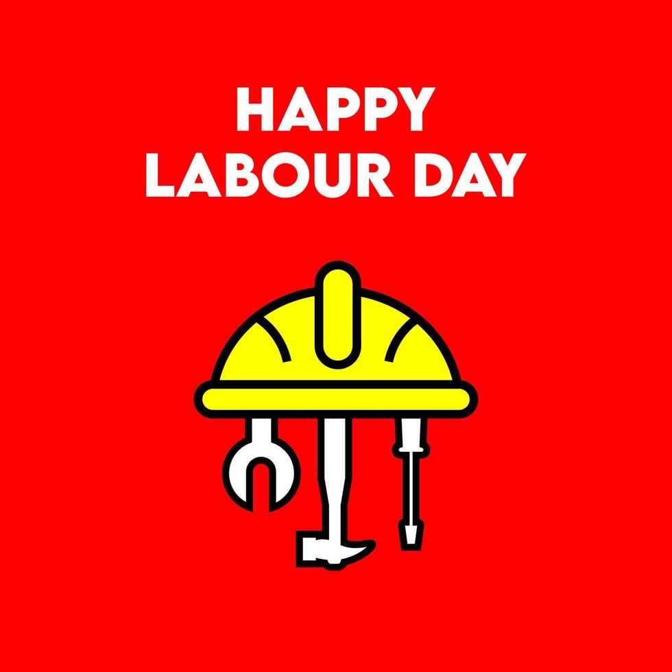 1 mei internationale dag van de arbeid, dag van de arbeid een internationale solidariteit van arbeiders ontwerpconcept in vlakke lijnstijl vector