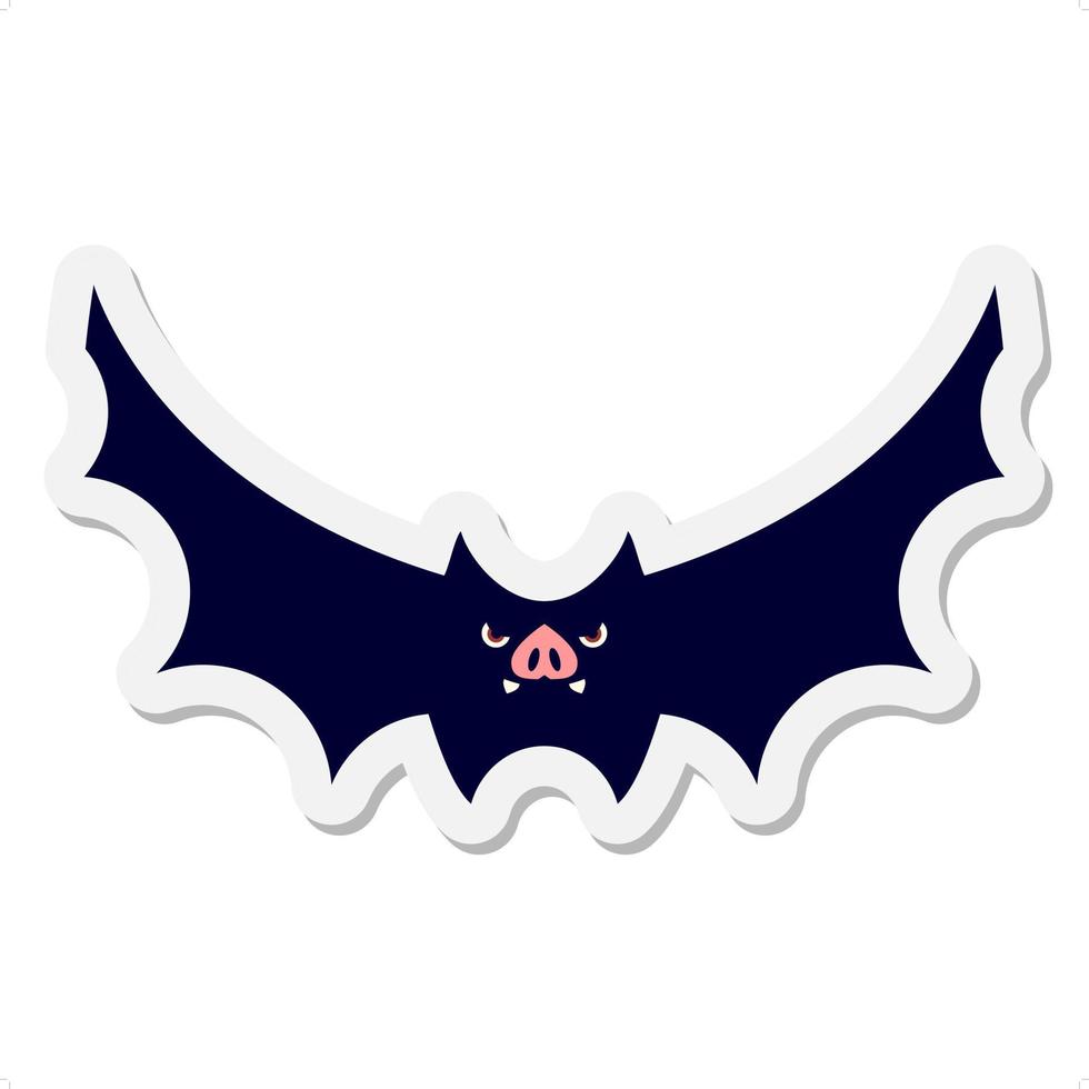 halloween vleermuis sticker vector