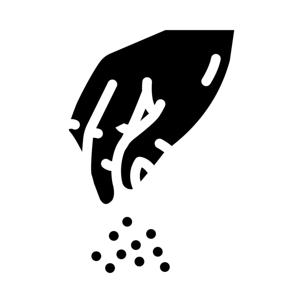 snufje kruiden of zout glyph pictogram vectorillustratie vector