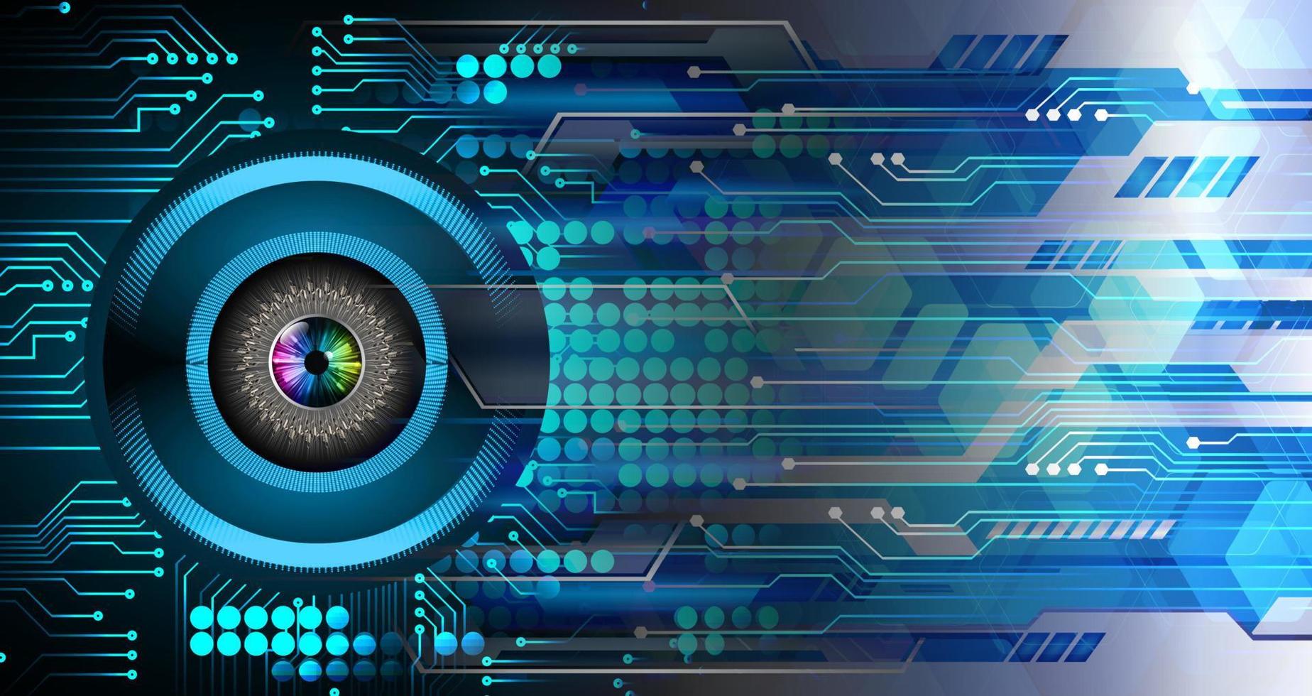 eye cyber circuit toekomstige technologie concept achtergrond vector