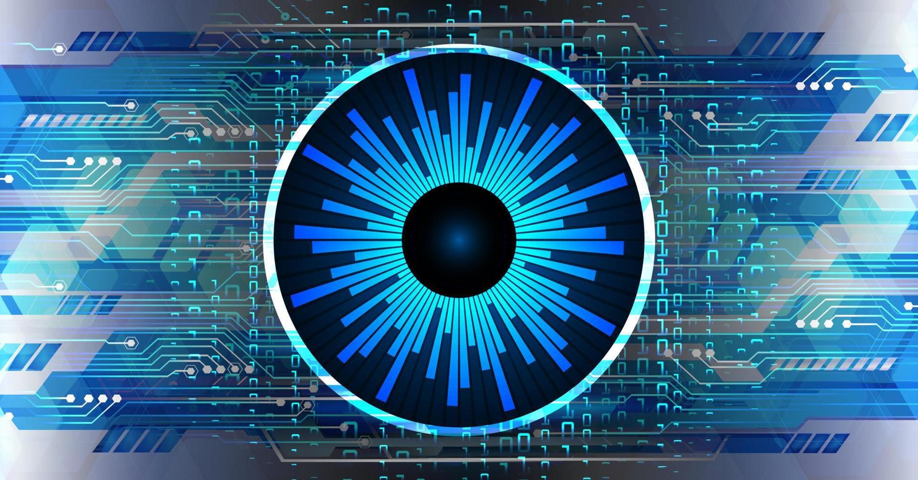 eye cyber circuit toekomstige technologie concept achtergrond vector