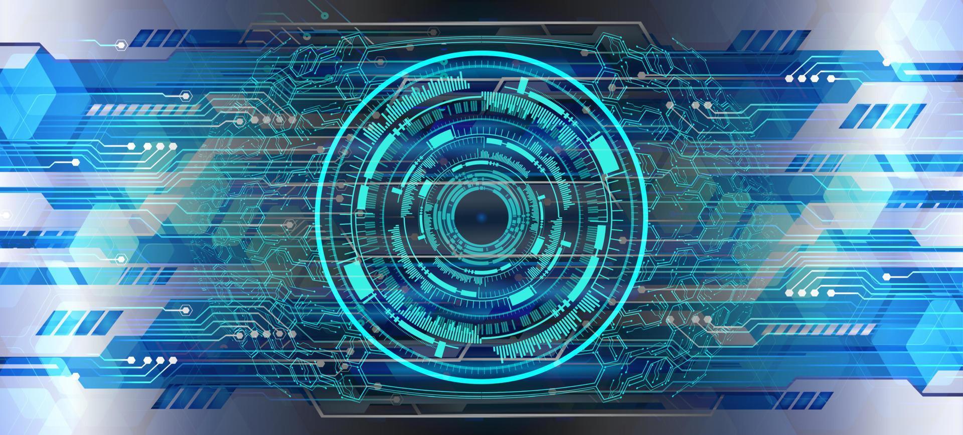 eye cyber circuit toekomstige technologie concept achtergrond vector