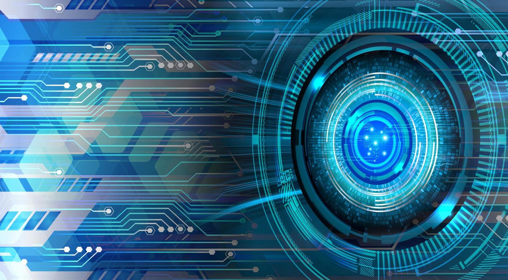 eye cyber circuit toekomstige technologie concept achtergrond vector